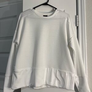 Nike Women's White Ribbed Hoodie